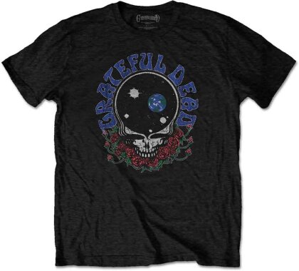 Grateful Dead - Space Your Face & Logo (Black) T-Shirt