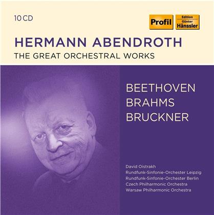 Abendro, Hermann Abendroth, Anton Bruckner (1824-1896), Johannes Brahms (1833-1897) & Ludwig van Beethoven (1770-1827) - Great Orchestral Works
