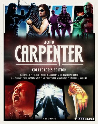John Carpenter Collector's Edition - Halloween / The Fog / Die Klapperschlange / Das Dign aus einer anderen Welt / Die Fürsten der Dunkelheit / Sie leben / Vampire (7 Blu-rays)
