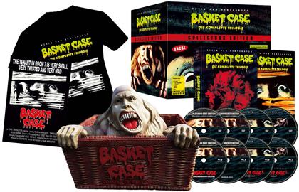 Basket Case 1-3 - Die komplette Trilogie (Complete Edition, mit Figur, Limited Collector's Edition, Mediabook, Uncut, 4 Blu-rays + 4 DVDs)