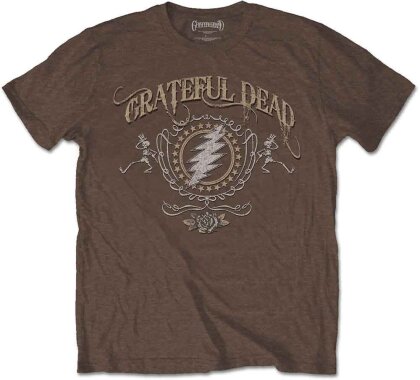 Grateful Dead Unisex T-Shirt - Bolt (Brown)