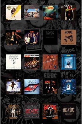 AC/DC Textile Poster - Albums