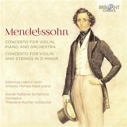 Theodore Kuchar, The Slovak National Symphony Orchestra & Felix Mendelssohn-Bartholdy (1809-1847) - Concerto For Violin, Piano & Orchestra