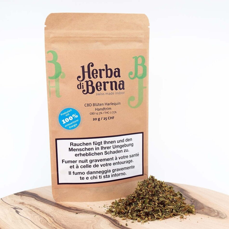 Herba di Berna Harlequin Handtrim (20g) - Indoor (CBD: 14.5% THC: 0.75%)