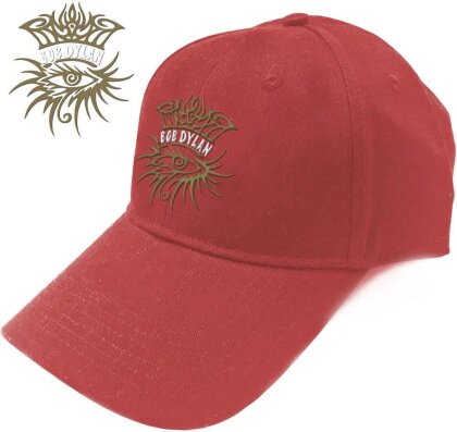 Bob Dylan Unisex Baseball Cap - Eye Icon (Red)