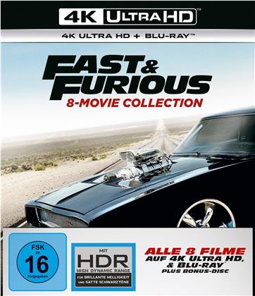 Fast & Furious 1-8 - 8-Movie Collection (8 4K Ultra HDs + 9 Blu-rays)