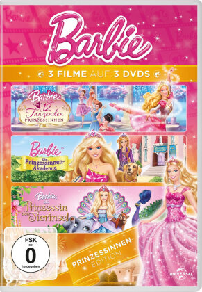 Barbie - Die 12 tanzenden Prinzessinnen / Die Prinzessinnen-Akademie / Prinzessin der Tierinsel (3 DVDs)