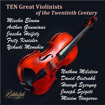 Mischa Elman, Arthur Grumiaux, Jascha Heifetz, Fritz Kreisler (1875-1962), Sir Yehudi Menuhin, … - Ten Great Violinists Of The 20th Century (10 CD)