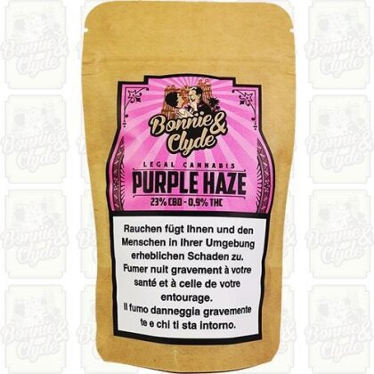 Bonnie & Clyde Purple Haze (8.4g) - (23% CBD 0.9% THC)
