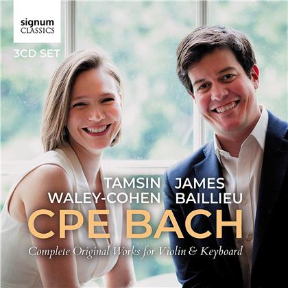 Carl Philipp Emanuel Bach (1714-1788), Tamsin Waley-Cohen & James Baillieu - Complete Original Works For Violim & Keyboard (3 CDs)