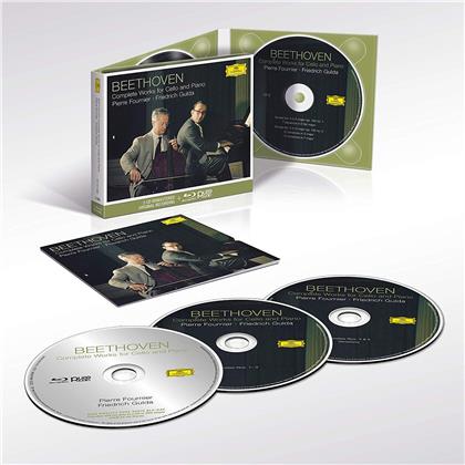 Ludwig van Beethoven (1770-1827), Pierre Fournier & Friedrich Gulda (1930-2000) - Complete Works For Cello (2 CDs + DVD)