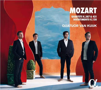 Quatuor Van Kuijk & Wolfgang Amadeus Mozart (1756-1791) - Quartets K.387 & 421 / Divertimento K 138
