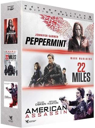 Peppermint / 22 Miles / American Assassin (3 DVDs)