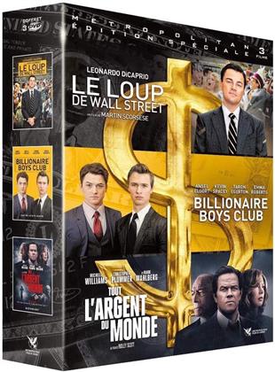 Le loup de Wall Street / Billionaire Boys Club / Tout l'argent du monde (3 DVDs)