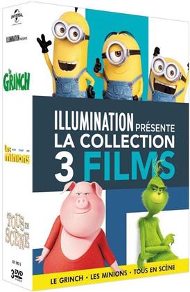 Illumination présente la collection 3 films - Le Grinch / Les Minions / Tous en scène (3 DVDs)