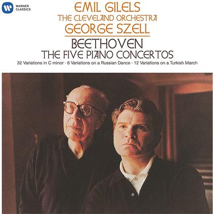 Emil Gilels, Ludwig van Beethoven (1770-1827) & George Szell - 5 Piano Concertos (5 LPs)