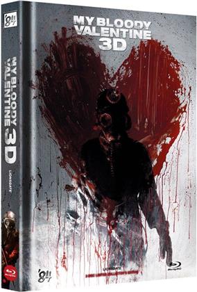 My Bloody Valentine 3D (2009) (Cover D, Édition Collector Limitée, Mediabook, Uncut, Blu-ray 3D (+2D) + DVD)