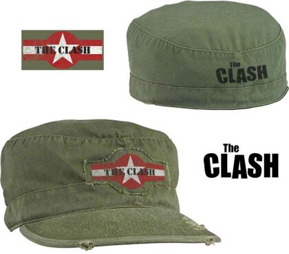 The Clash Unisex Military Cap - Star Logo (Distressed) (Medium)