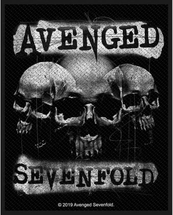 Avenged Sevenfold Woven Patch - 3 Skulls (Standard)