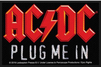 AC/DC Standard Woven Patch - Plug Me In