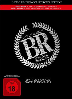 Battle Royale 1 & 2 (Extended Edition, Version Cinéma, Édition Collector Limitée, Mediabook, 4 Blu-ray)