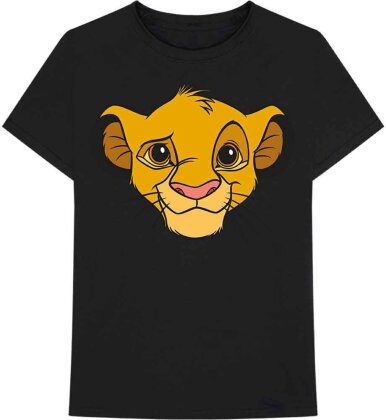 The Lion King Unisex T-Shirt - Simba Face (Black) - Grösse XXL
