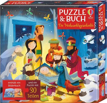 Die Weihnachtsgeschichte - Bilderbuch & 30 Teile Puzzle