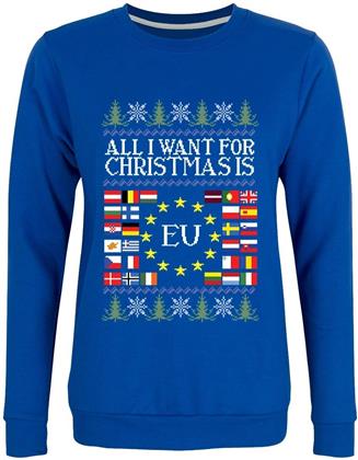 All I Want For Christmas Is EU - Ladies Christmas Jumper