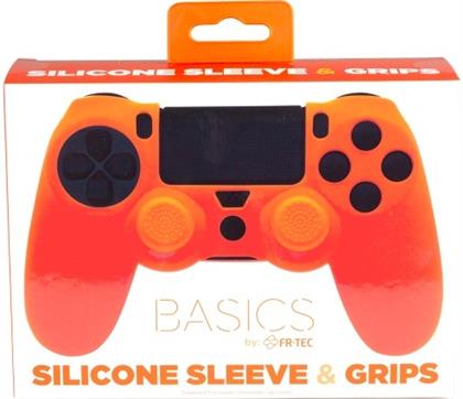 PS4 Silicone Skin + Grips (Orange)