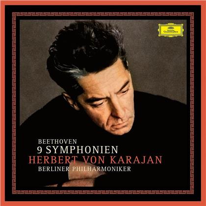 Ludwig van Beethoven (1770-1827), Herbert von Karajan & Berliner Philharmoniker - 9 Symphonien - 1963 Erstaufnahme (8 LP)