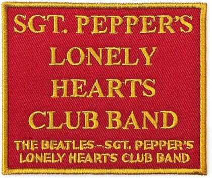 The Beatles Standard Woven Patch - Sgt. Pepper's….Red