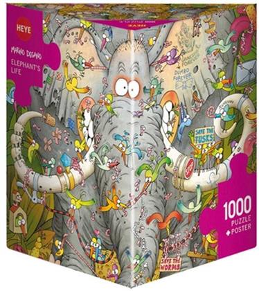 Marino Degano: Elephant's Life - 1000-Piece Jigsaw Puzzle