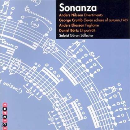 Anders Nilsson (*1954), George Crumb (*1929), Anders Eliasson (1947-2013), Daniel Börtz & Göran Söllscher - Sonanza