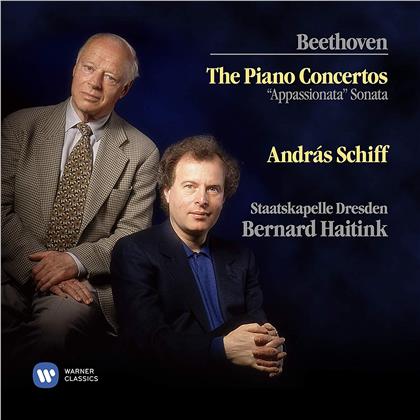 Ludwig van Beethoven (1770-1827), Bernard Haitink, Andras Schiff & Staatskapelle Dresden - 5 Piano Concertos, Appassionata Sonata (2020 Reissue, 3 CDs)