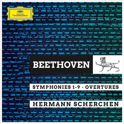 Ludwig van Beethoven (1770-1827), Hermann Scherchen, Vienna State Opera House Orchestra & The Royal Philharmonic Orchestra - Symphonies 1-9 / Overtures (8 CDs)