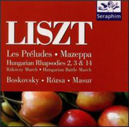 Franz Liszt (1811-1886), Willy Boskovsky, Kurt Masur & Miklós Rózsa (1907-1995) - Les Preludes, Mazeppa, Hungarian Rhapsodies 2,3,14