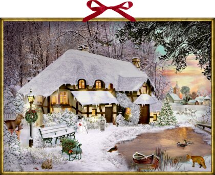 Winterliches Cottage - Adventskalender