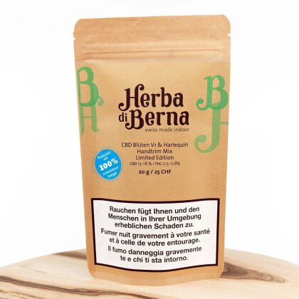 Herba di Berna V1 & Harlequin Trim (20g) - Indoor (CBD: 13-18% THC: 0.5-0.8%)
