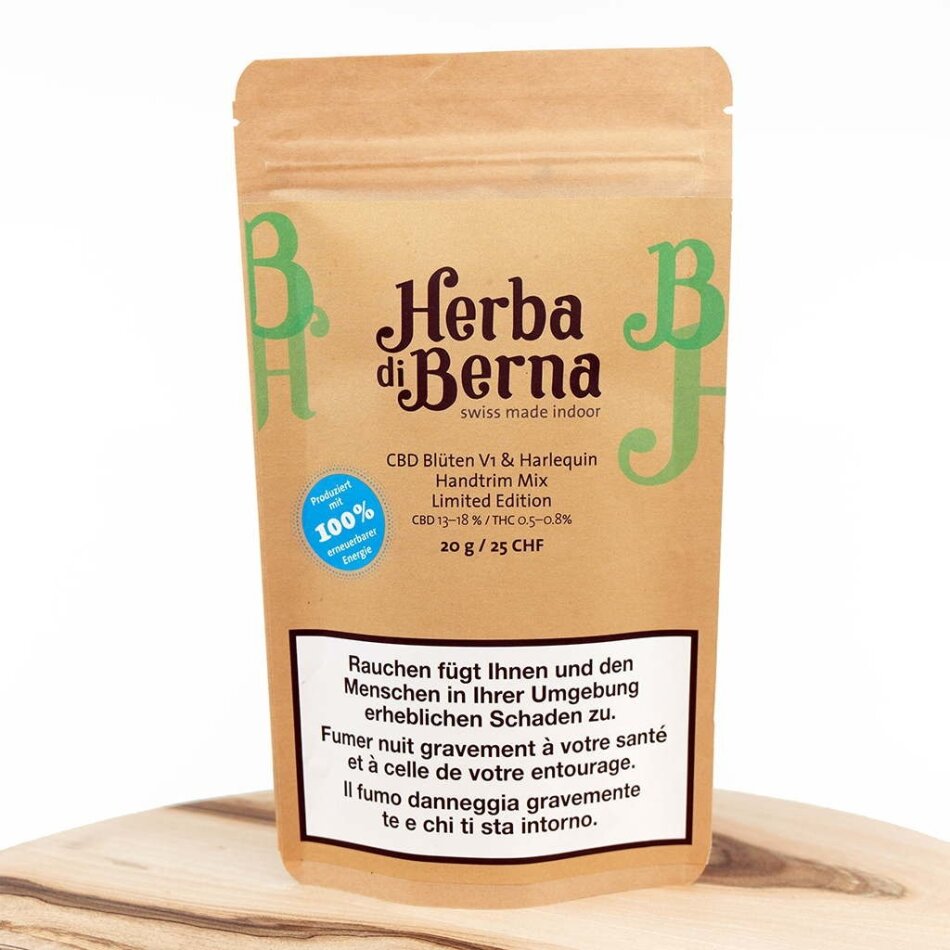 Herba di Berna V1 & Harlequin Handtrim Mix (20g) - Indoor (CBD: 13-18% THC: 0.5-0.8%)