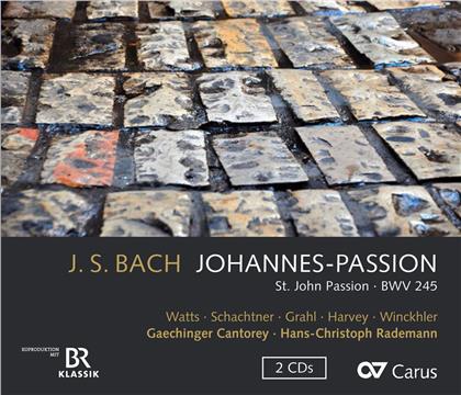 Johann Sebastian Bach (1685-1750), Elizabeth Watts, Benno Schachtner, Patrick Grahl, Sebastian Winckler, … - Johannes-Passion (2 CDs)