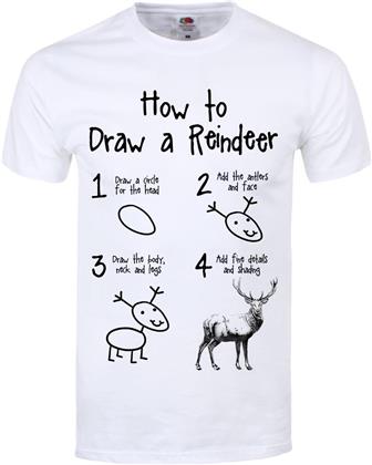 How To Draw A Reindeer - Men's T-Shirt