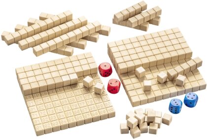 Mathespiel - Hunderterraum, Lernspielset aus RE-Wood®