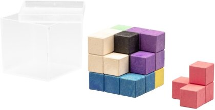 SOMA - Würfel, 7 farbige Elemente aus RE-Wood®