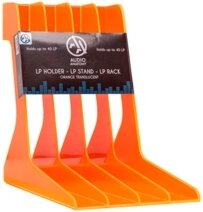Audio Anatomy - LP Holder - LP Stand - LP Rack (Shaped - Hips Plastic) Orange Translucent