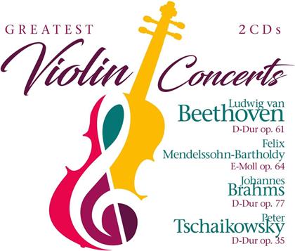 Ludwig van Beethoven (1770-1827), Felix Mendelssohn-Bartholdy (1809-1847), Johannes Brahms (1833-1897) & Peter Iljitsch Tschaikowsky (1840-1893) - Greatest Violin Concerts (2 CDs)