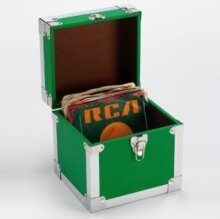 Green - 7 Inch 50 Record Storage Carry Case Green