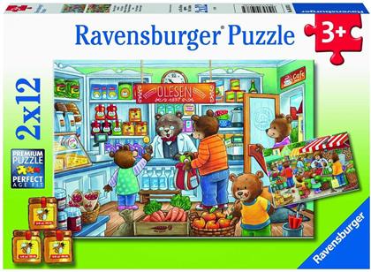 Komm wir gehen einkaufen - Puzzle 2 x 12 Teile