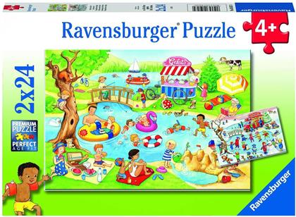 Freizeit am See - 2 x 24 Teile Puzzles