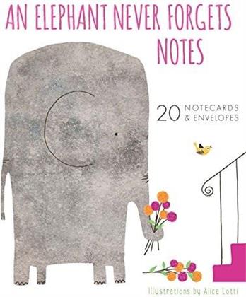 An Elephant Never Forgets Notes - 20 Notecards & Envelopes