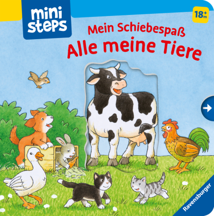 Schiebespass meine Tiere - Schiebebuch, 12 Seiten
